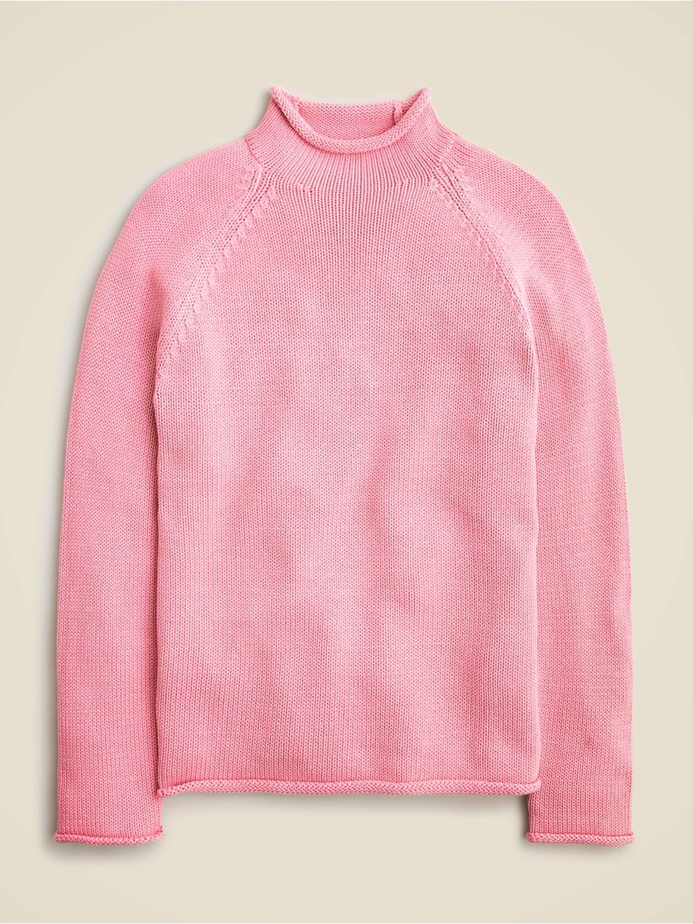 J. Crew 1988 Men's Pink Cotton Rollneck Sweater